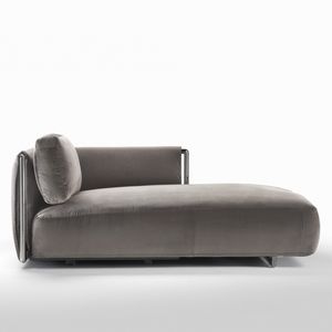 moderne Récamiere / Stoff / Leder