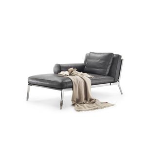 moderne Liege / Stoffbezug / Leder / für Innenbereich