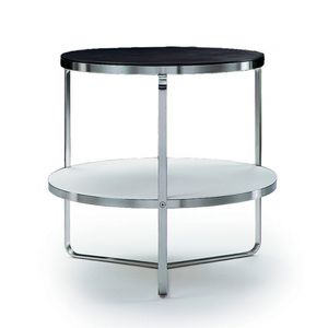 moderner Beistelltisch / Holz / Metall / rechteckig
