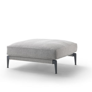 moderne Ottomane / Stoff / Leder / mit abnehmbaren Bezug