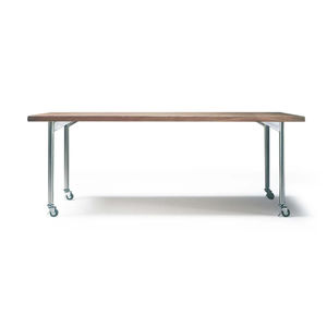 moderner Tisch / Holz / Metall / rechteckig