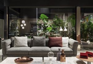 modulierbares Sofa / Eck / modern / Stoff