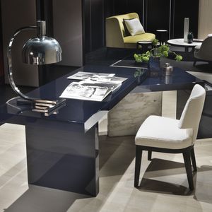 Esche Schreibtisch / aus Ebenholz / modern