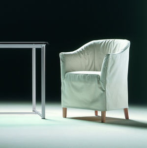 Bridge-Sessel / klassisch / aus Massivholz / Leder