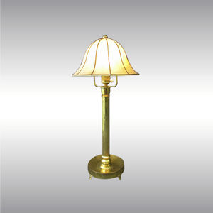 Tischlampe / klassisch / Stoffbezug / Messing