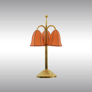 Tischlampe / klassisch / Stoffbezug / Messing