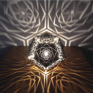 Tischlampe / originelles Design / Edelstahl / Glühlampen