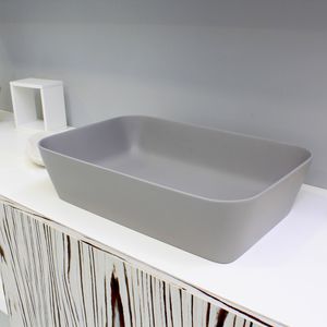 Aufsatzwaschbecken / rechteckig / modern
