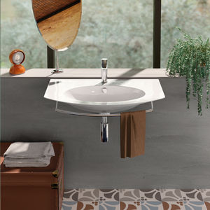 Wand-Waschbecken / Keramik / modern