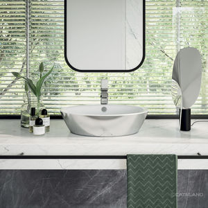 Aufsatzwaschbecken / oval / Keramik / modern