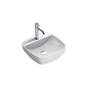 Aufsatzwaschbecken / quadratisch / Keramik / modern