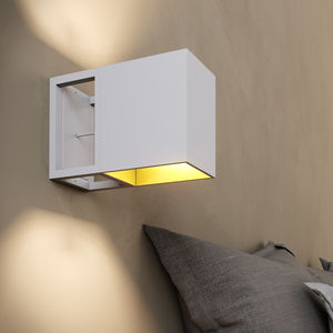moderne Wandleuchte / Aluminium / LED / rechteckig
