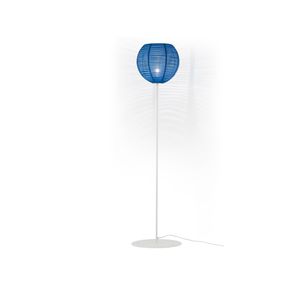 Lampe mit Fußgestell / modern / Stahl / aus Rattan