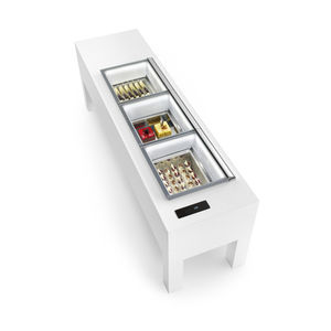 Verkaufskühlvitrine / beleuchtet / für Eis / für Geschäfte