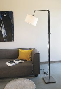 Stehleuchte / modern / Messing / Baumwolle