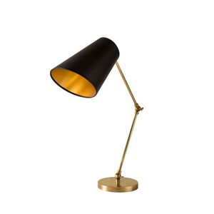 Tischlampe / modern / Messing / Baumwolle
