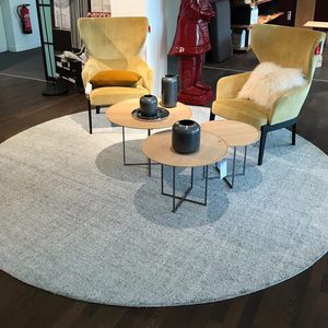 moderner Teppich / uni / Tencel® / rund
