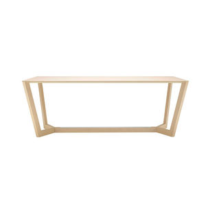 Holz-Schreibtisch / Edelstahl / modern / Objektmöbel