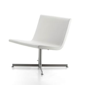 moderner Kaminsessel / Stoff / Edelstahl / sternförmiger Fuß