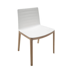 moderner Stuhl / Holz / weiß