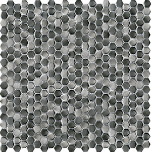 Innenraum-Mosaikfliese / Wand / Metall / sechseckig