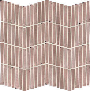 Innenraum-Mosaikfliese / Wand / Aluminium / rechteckig