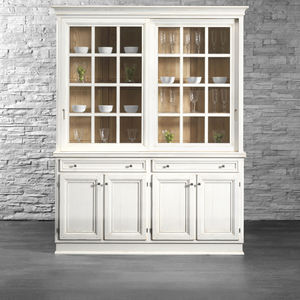 klassischer Geschirrschrank / lackiertes Holz / Massivholz