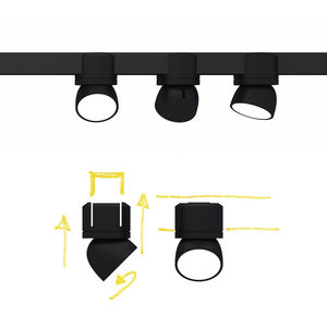 LED-Schienenleuchte / rund / Aluminium / Objektmöbel