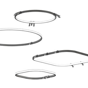 Hängeleuchte / LED / rund / lackiertes Aluminium