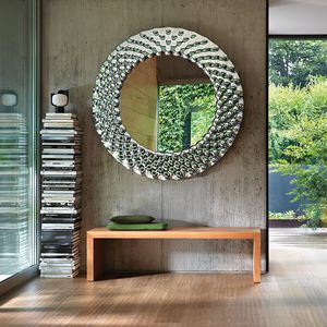 wandmontierter Spiegel / modern / rechteckig / rund