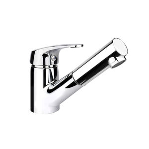 Einhebelmischer für Waschtisch / verchromtes Metall / für Badezimmer / 1-Loch