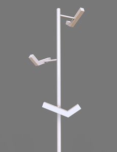 bodenstehender Garderobenständer / minimalistisches Design / Stahl / für professionellen Gebrauch