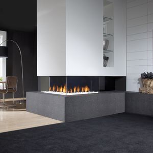 Gas-Kamin / modern / Geschlossene Feuerstelle / einbaufähig