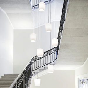 Hängelampe / modern / aus anodisiertem Aluminium / geblasenes Glas
