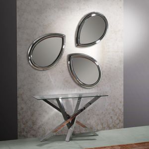 wandmontierter Spiegel / modern / oval