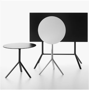 moderner Bistrotisch / Aluminium / HPL / aus MDF