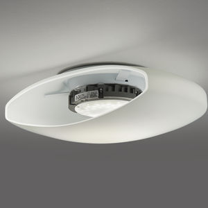 moderne Deckenleuchte / rund / geblasenes Glas / LED