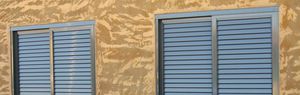Schiebe-Fensterläden / Aluminium / für Fenster / mit Jalousie
