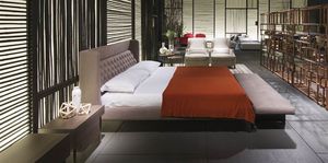 Doppelbett / modern / Polster / Stoff