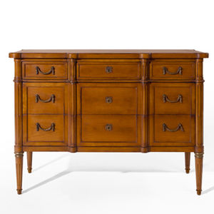hochbeinige Kommode / Louis XVI. Stil / aus Kirschbaum / Messing