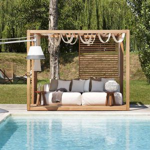 selbsttragende Pergola / rote Zeder / aus Mahagoni