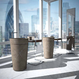 Freistehend-Waschbecken / rund / aus Marmor / originelles Design