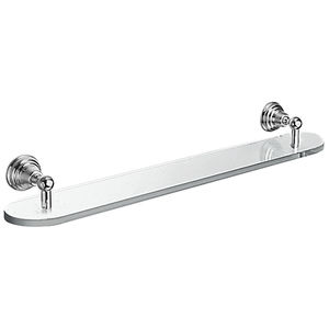 wandmontiertes Regal / modern / verchromtes Metall / für Badezimmer