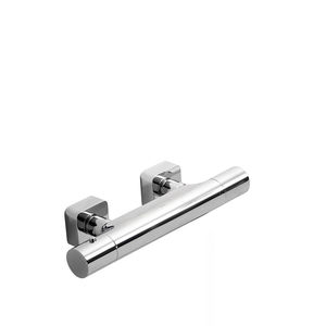 Mischbatterie für Duschen / wandmontiert / verchromtes Metall / thermostatisch