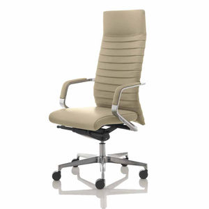 moderne Chefsessel / Leder / Stoffbezug / mit Rollen