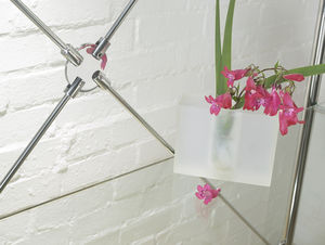 modernes Regal / Metall / Glas