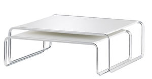 moderner Satztisch / Metall / Nussbaum / aus Ahorn