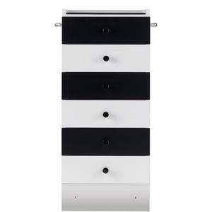 Chiffonnier / Bauhaus Design / Metall / hochglanzlackiertes Holz / lackiertes Holz