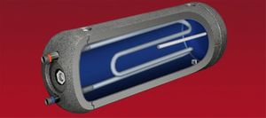 elektrischer Warmwasserbereiter / freistehend / horizontal / mit Zusatzwiderstand