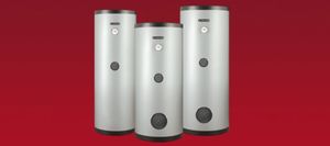 Solarwarmwasserbereiter / freistehend / vertikal / 2 Wärmetauscher